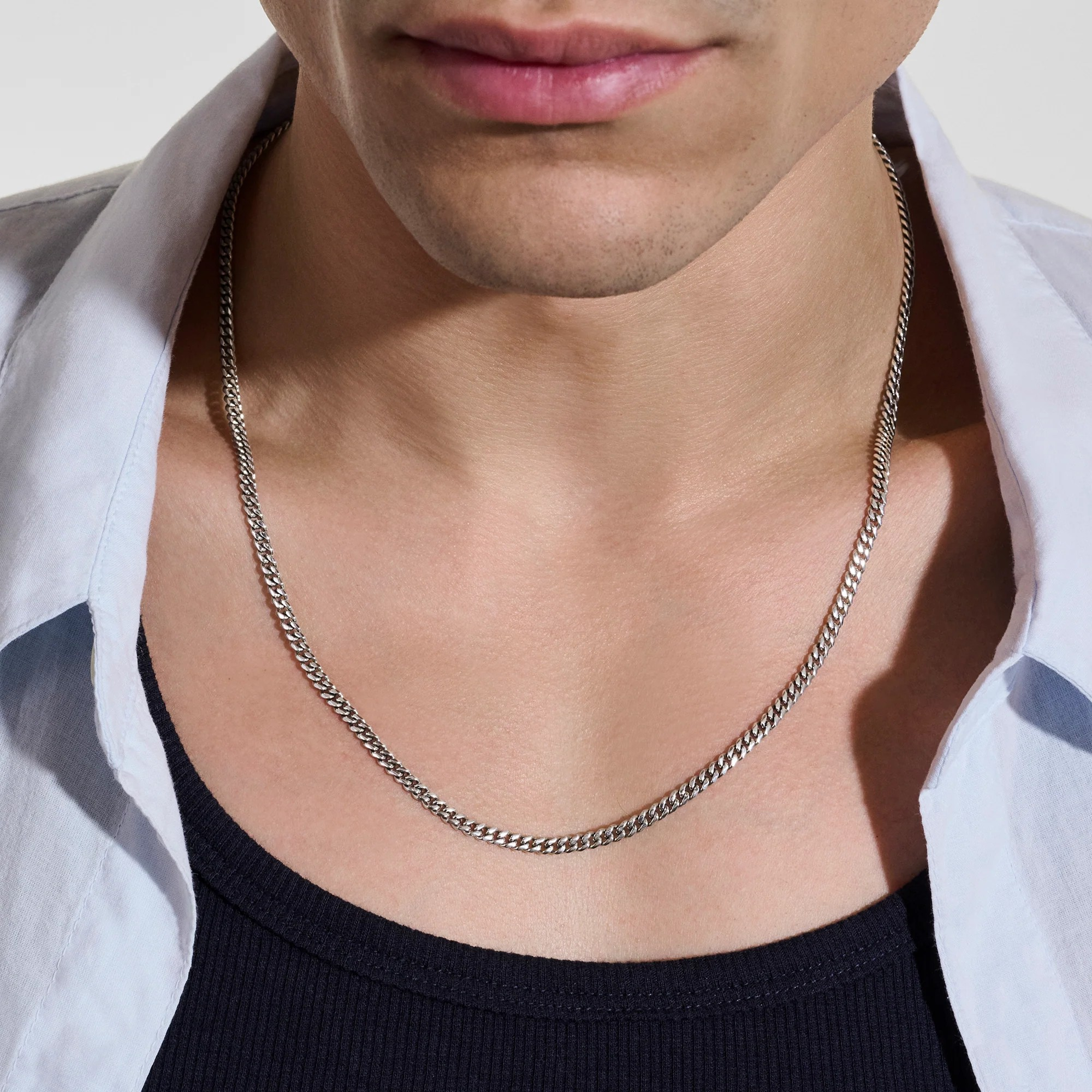 22" Sterling Silver Curb Chain Necklace 3.9MM