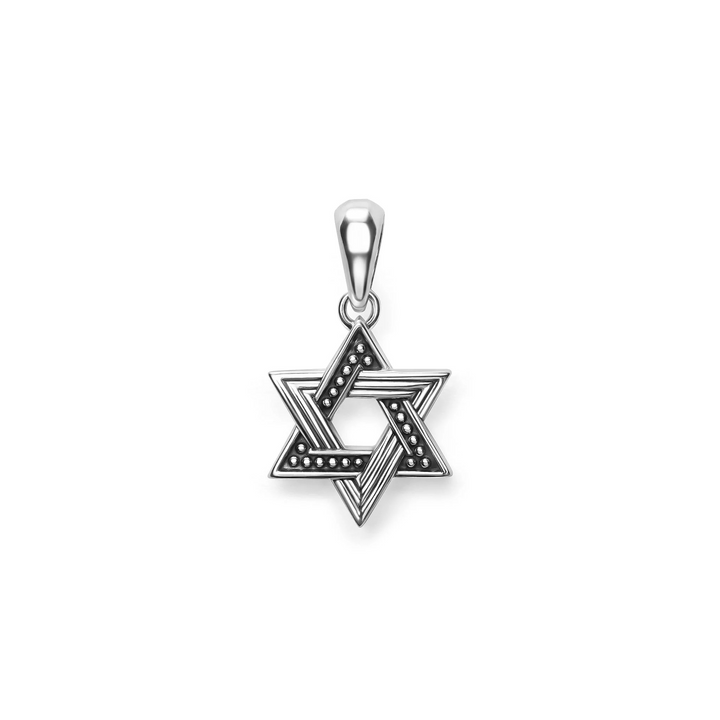 Small Silver Star of David Amulet