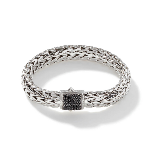 Sterling Silver and Black Sapphire Icon Bracelet
