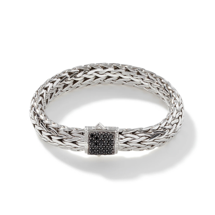Sterling Silver and Black Sapphire Icon Bracelet