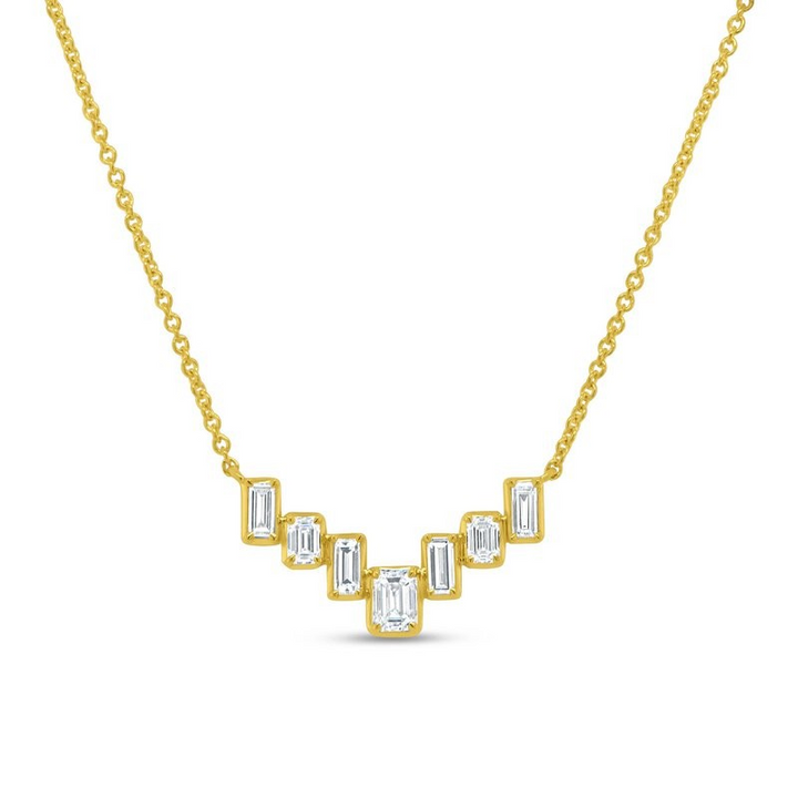 0.71ctw Diamond Bar Necklace