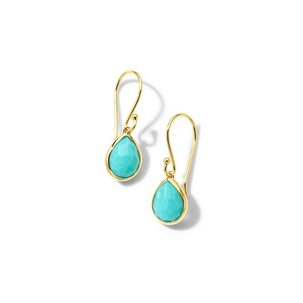 Teeny Turquoise Teardrop Earrings