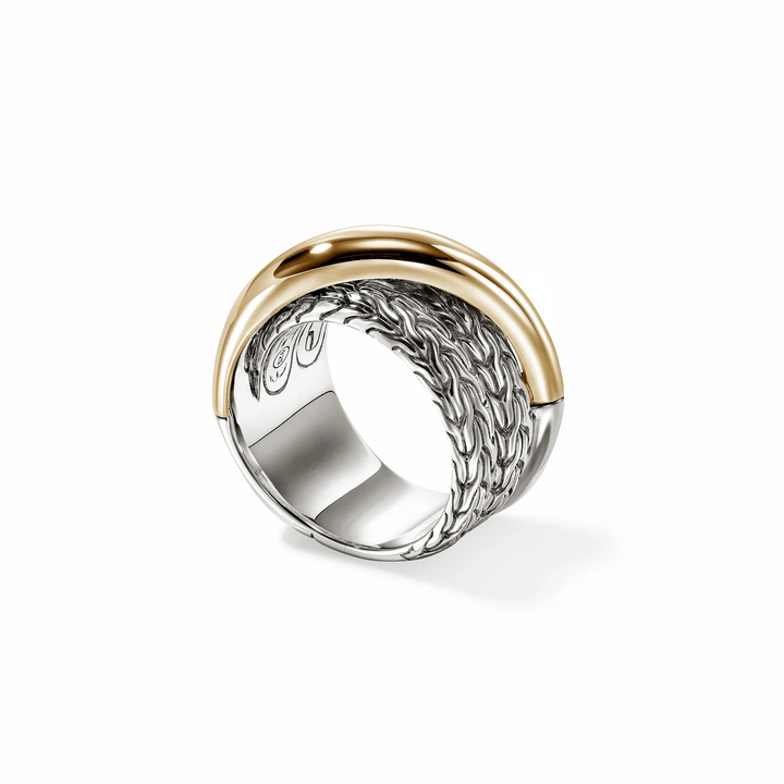 14K Gold & Sterling Silver Essential Crossover Ring