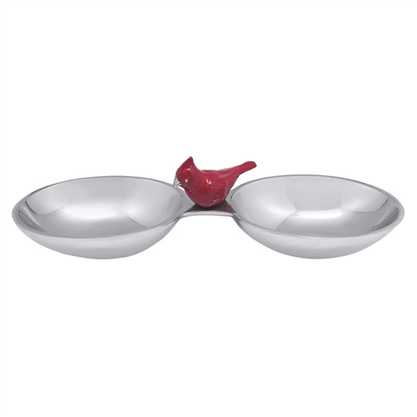 Red Cardinal Double Nut Dish