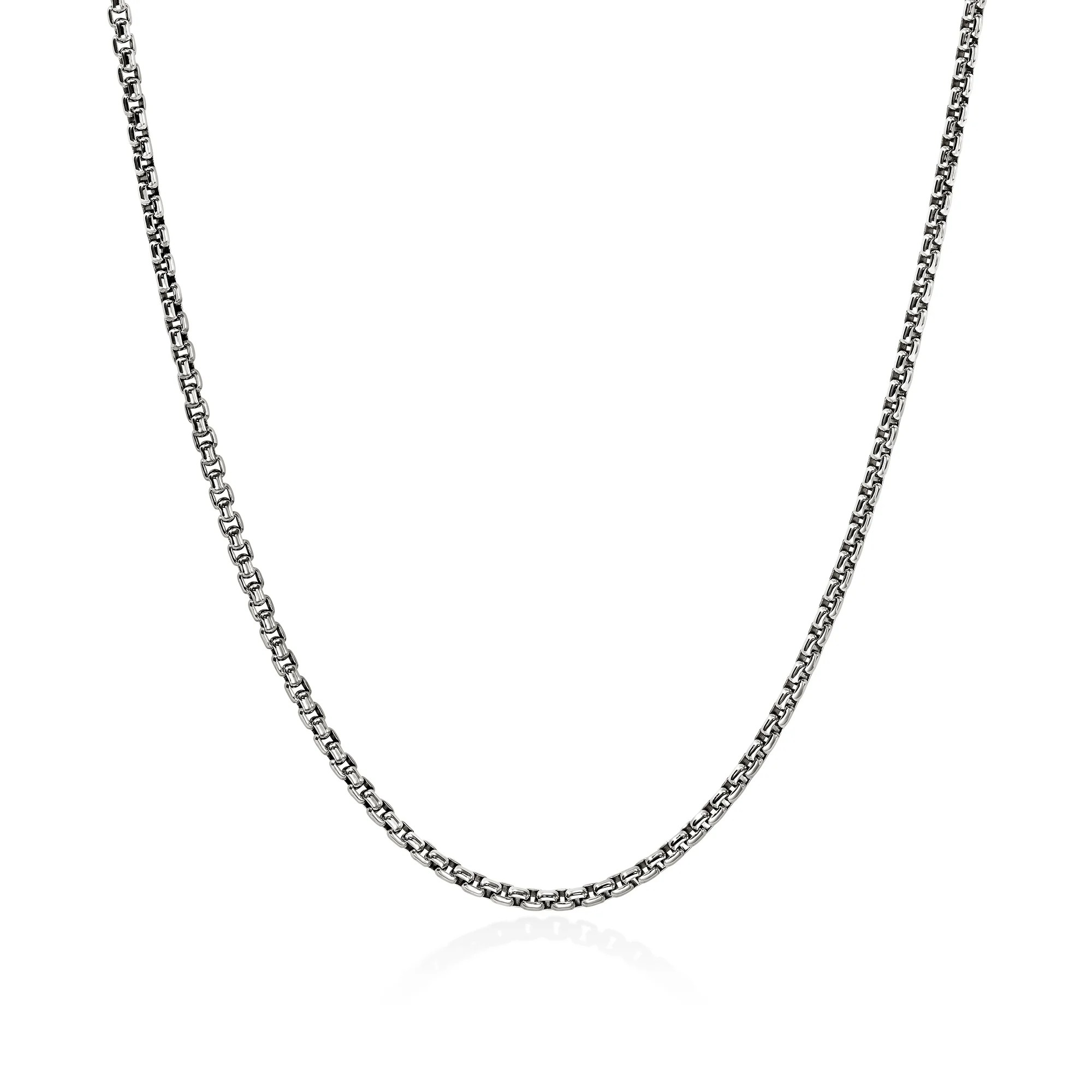 Sterling Silver Box Chain Necklace 2.7MM