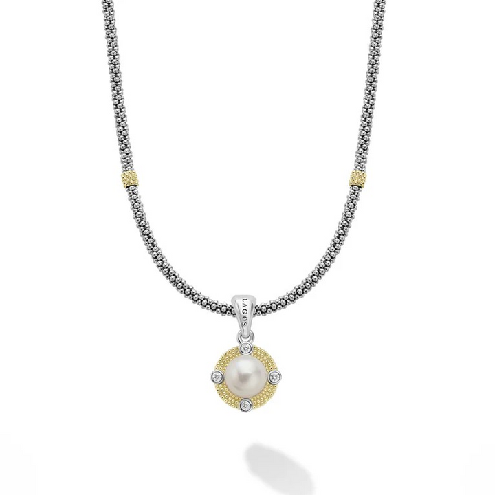 Pearl Diamond Caviar Necklace