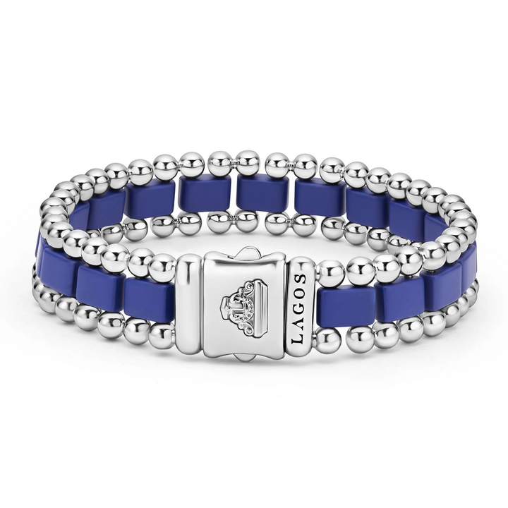 Matte Ultramarine Ceramic Link Bracelet | 15mm