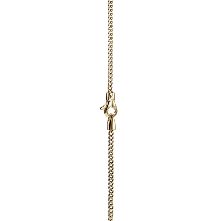 22" 14K Yellow Gold Curb Chain Necklace