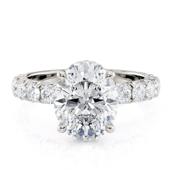 0.94ctw Oval Diamond Engagement Ring