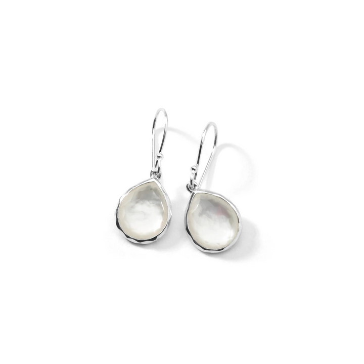 Mini Mother-Of-Pearl Teardrop Earrings in Sterling Silver