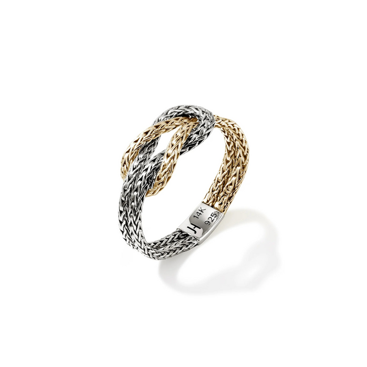 14K Gold & Sterling Silver Love Knot Ring