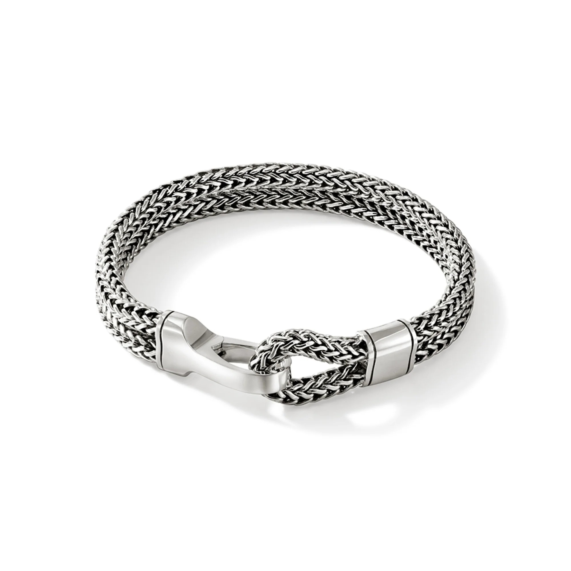 Sterling Silver Double Row Icon Bracelet