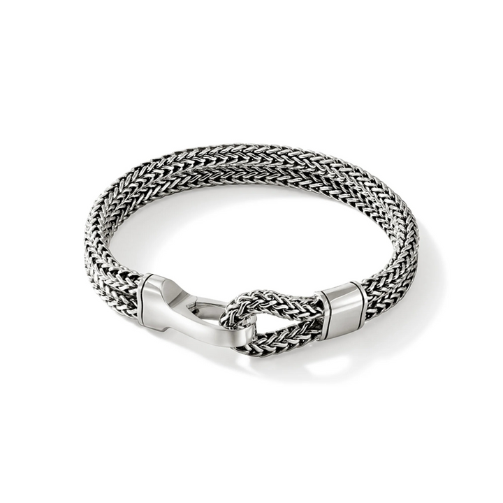 Sterling Silver Double Row Icon Bracelet