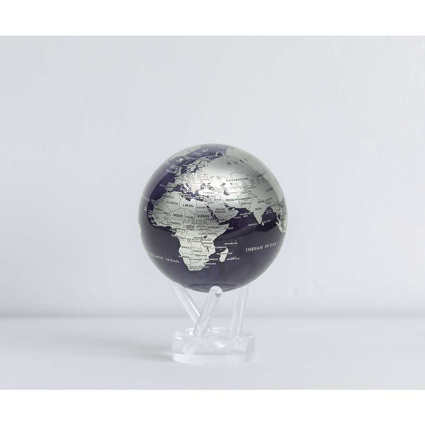 6in Purple and Silver Mova Globe