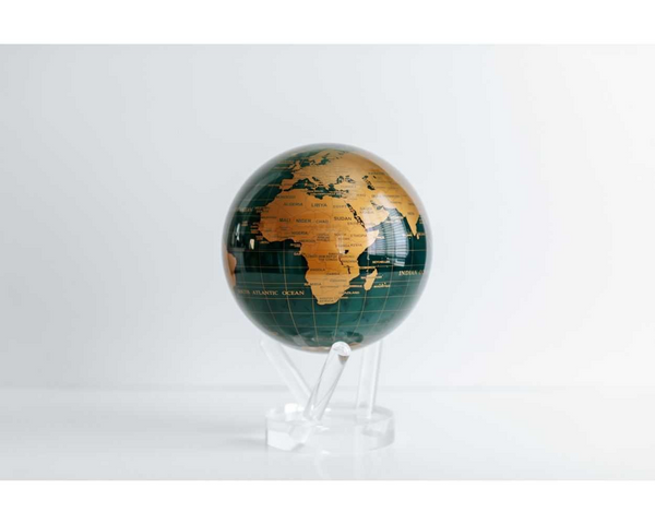 6in Green and Gold Mova Globe