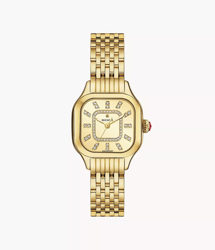 Meggie Gold-Plated Diamond Dial Watch