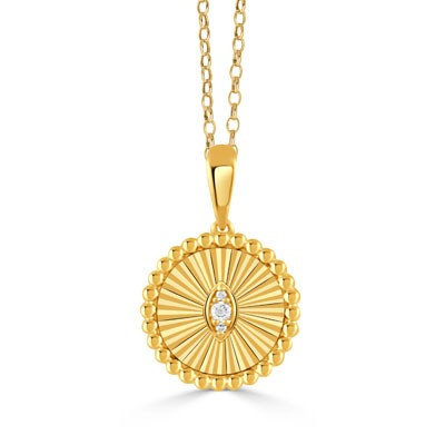 18K Gold 0.04ctw Diamond Pendant