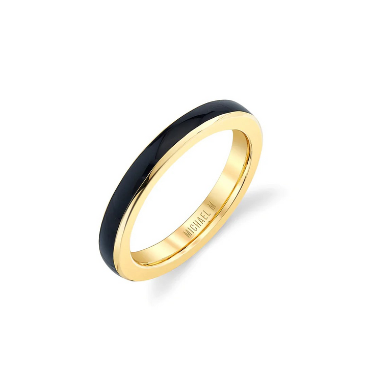 Black Chroma Stacking Ring