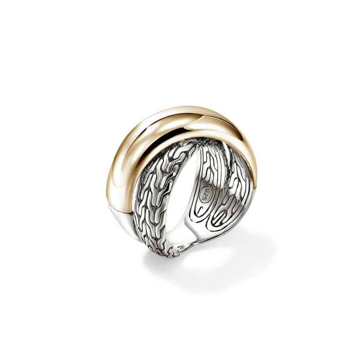 14K Gold & Sterling Silver Essential Crossover Ring