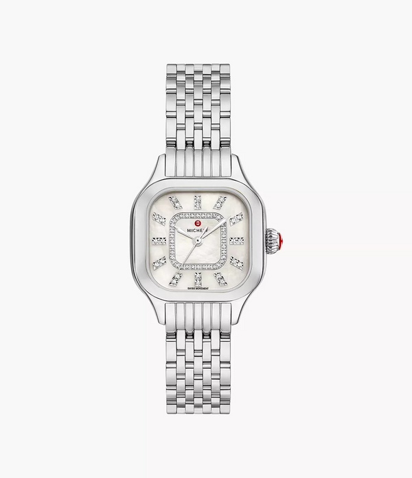 Meggie Stainless Steel Diamond Dial Watch