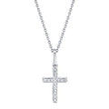 0.06ctw Diamond Cross Necklace, White Gold - Gunderson's Jewelers
