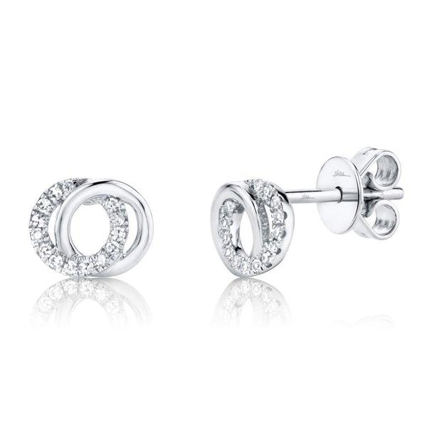 0.09ctw Diamond Love Knot Circle Earring - Gunderson's Jewelers