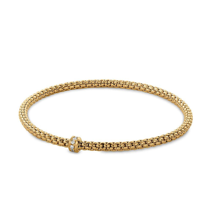 0.10ctw, 18K Yellow Gold Tresore Stretch Bracelet - Gunderson's Jewelers
