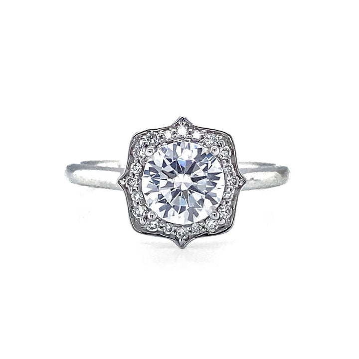 0.12ctw Halo Style Diamond Engagement Ring - Gunderson's Jewelers