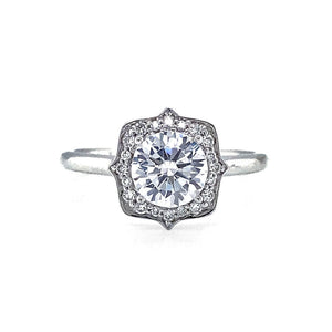 0.12ctw Halo Style Diamond Engagement Ring - Gunderson's Jewelers