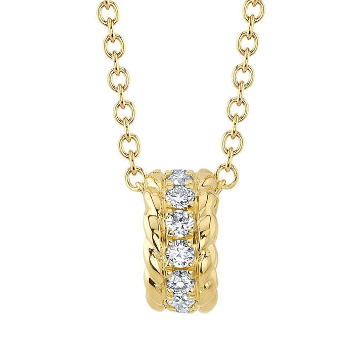 0.13ctw Diamond Barrel Necklace, White Gold - Gunderson's Jewelers