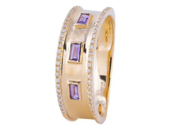 0.15ctw Diamond and Amethyst Ring - Gunderson's Jewelers