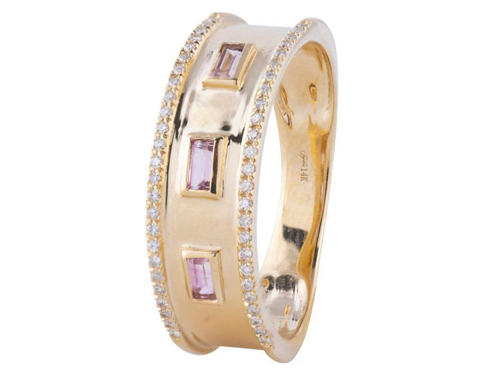 0.15ctw Diamond and Pink Tourmaline Ring - Gunderson's Jewelers