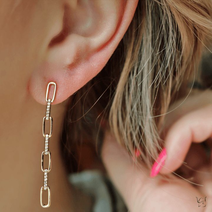 0.16ctw Diamond Link Earrings - Gunderson's Jewelers