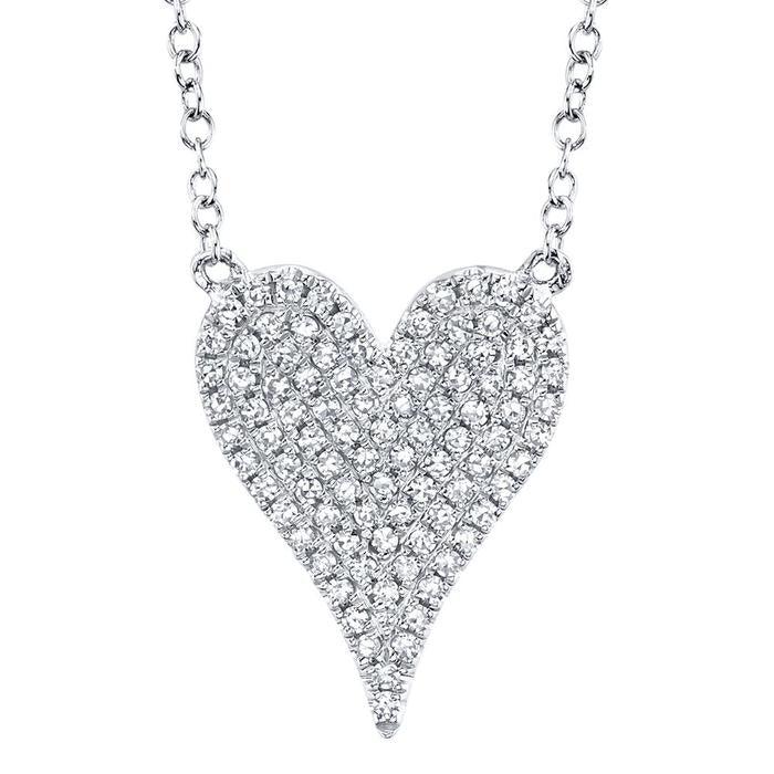 0.21ctw Diamond Pave Heart Pendant Necklace - Gunderson's Jewelers