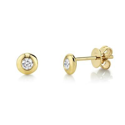 0.22ctw Diamond Bezel Earrings, 14K Yellow Gold - Gunderson's Jewelers