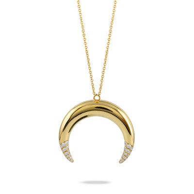 0.22ctw Diamond Moon Necklace - Gunderson's Jewelers