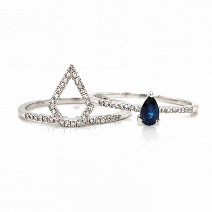 0.24ct Blue Sapphire, 0.15ctw Diamond Ring - Gunderson's Jewelers