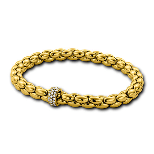 0.24ctw, 18K Yellow gold Tresore Stretch Bracelet - Gunderson's Jewelers