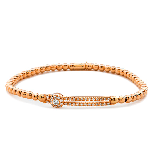 0.25ctw, 18K Pink Gold Tresore Stretch Bracelet - Gunderson's Jewelers