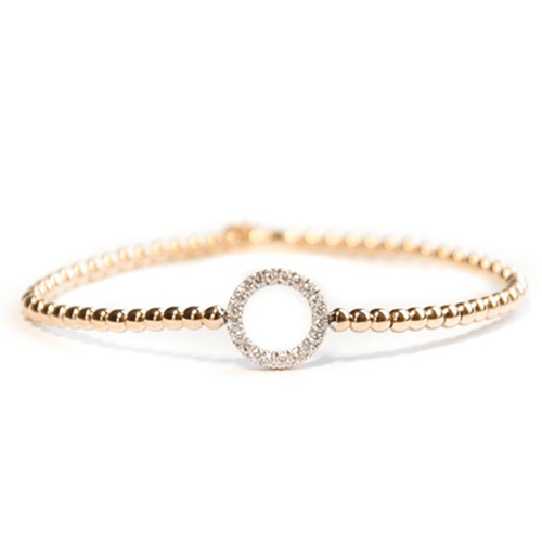 0.28ctw, 18K Pink Gold Tresore Stretch Bracelet - Gunderson's Jewelers