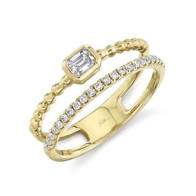 0.35ctw Diamond Emerald Double Ring - Gunderson's Jewelers