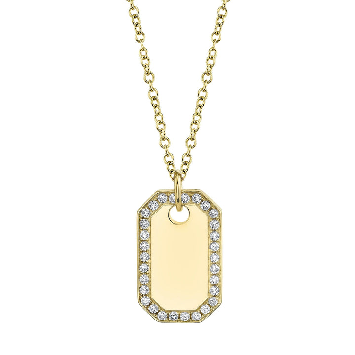 0.40ct Diamond Dog Tag Necklace - Gunderson's Jewelers