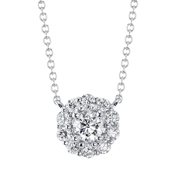 0.42ctw Diamond Cluster Necklace - Gunderson's Jewelers