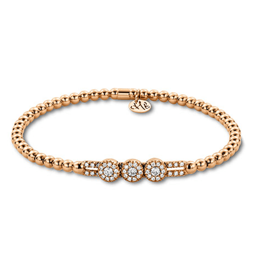 0.54ctw, 18K Pink Gold Tresore Stretch Bracelet - Gunderson's Jewelers