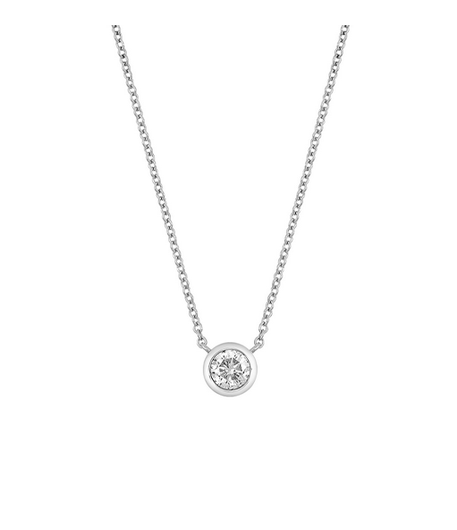 0.70ctw Diamond Bezel Necklace - Gunderson's Jewelers
