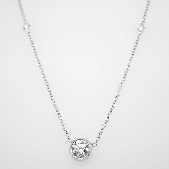 0.70ctw Diamond Bezel Necklace - Gunderson's Jewelers