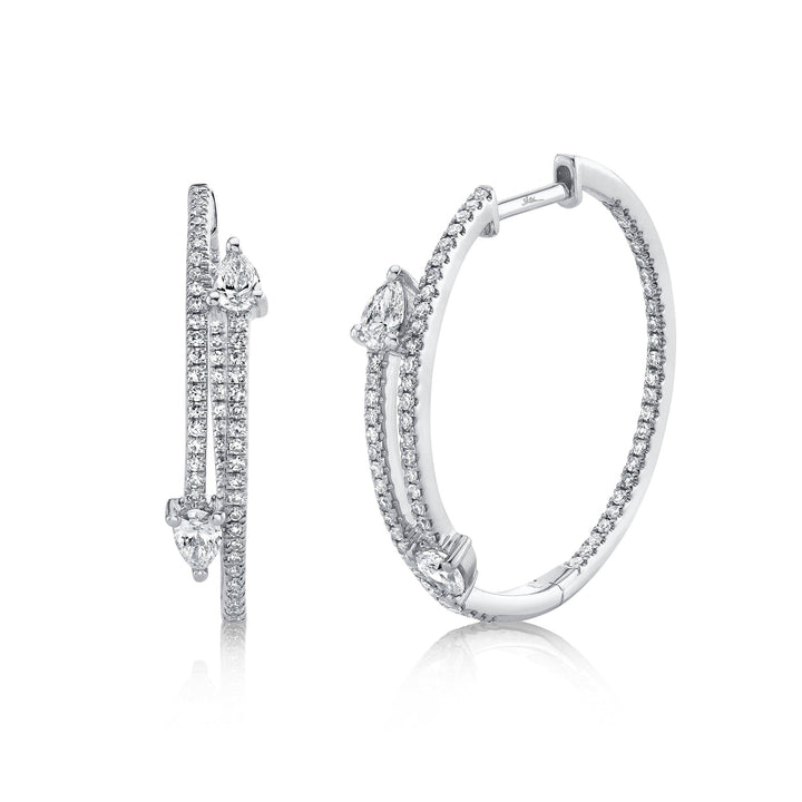 0.85ctw Diamond Hoop Earring - Gunderson's Jewelers
