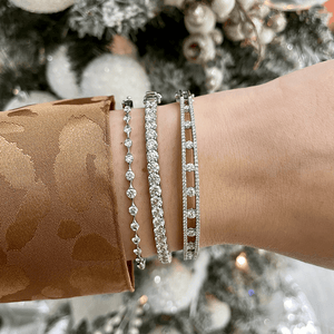 0.96ctw Diamond Bangle, White Gold - Gunderson's Jewelers