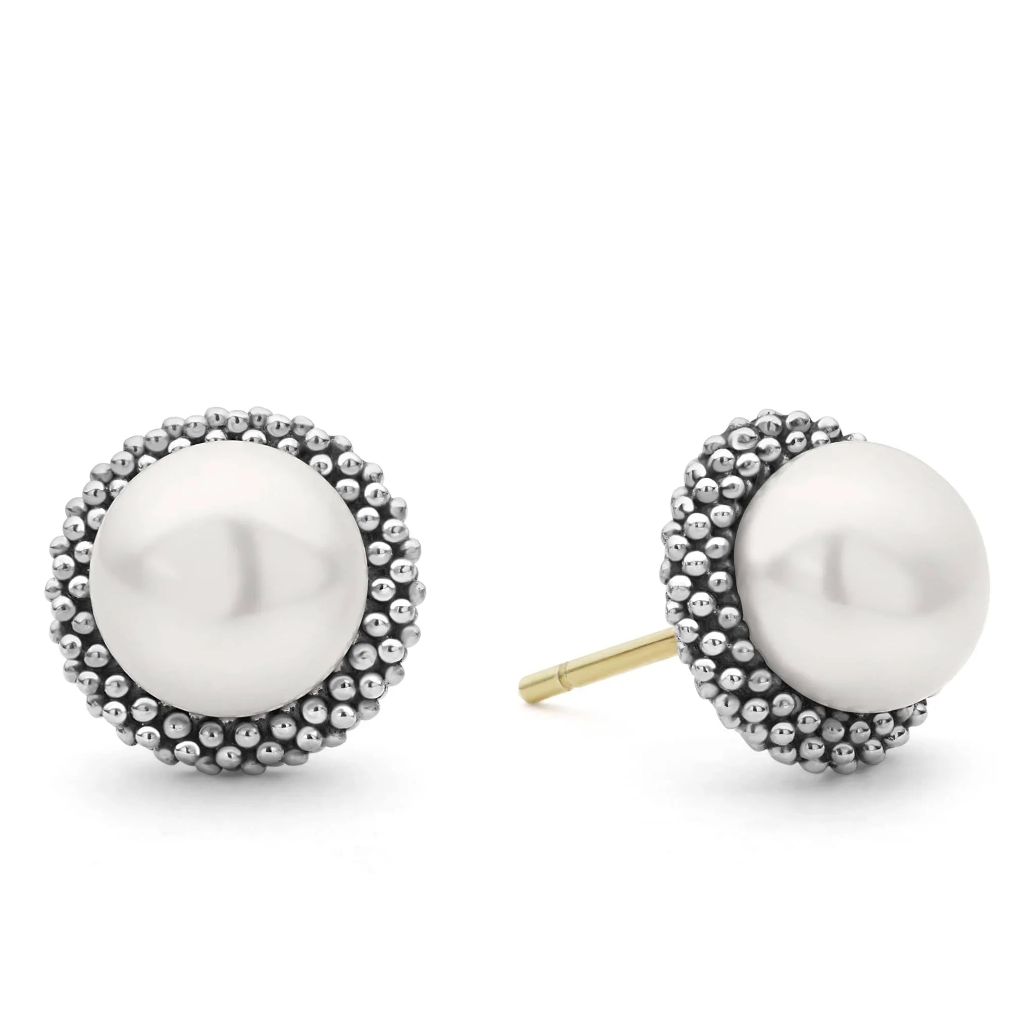 Caviar Pearl Stud Earrings