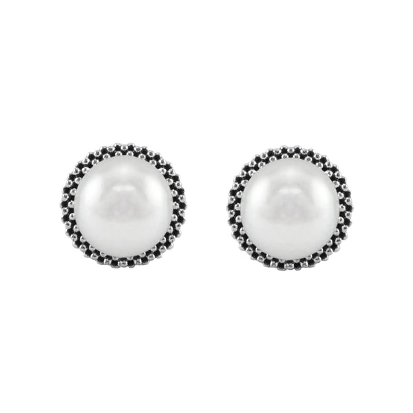 Caviar Pearl Stud Earrings